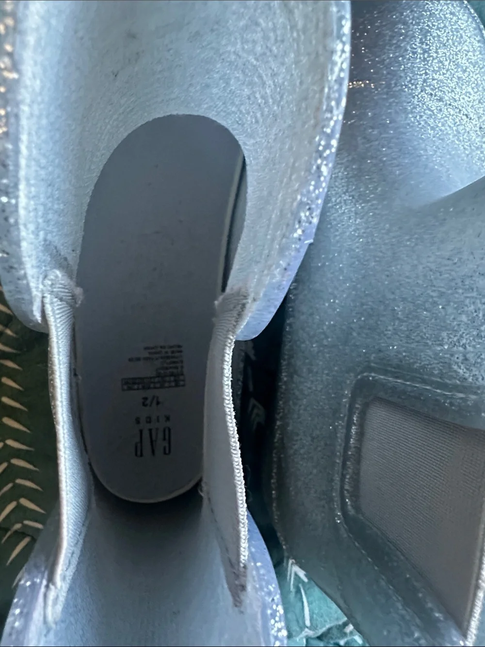 Gap Kids Glitter Rain Boots - Silver